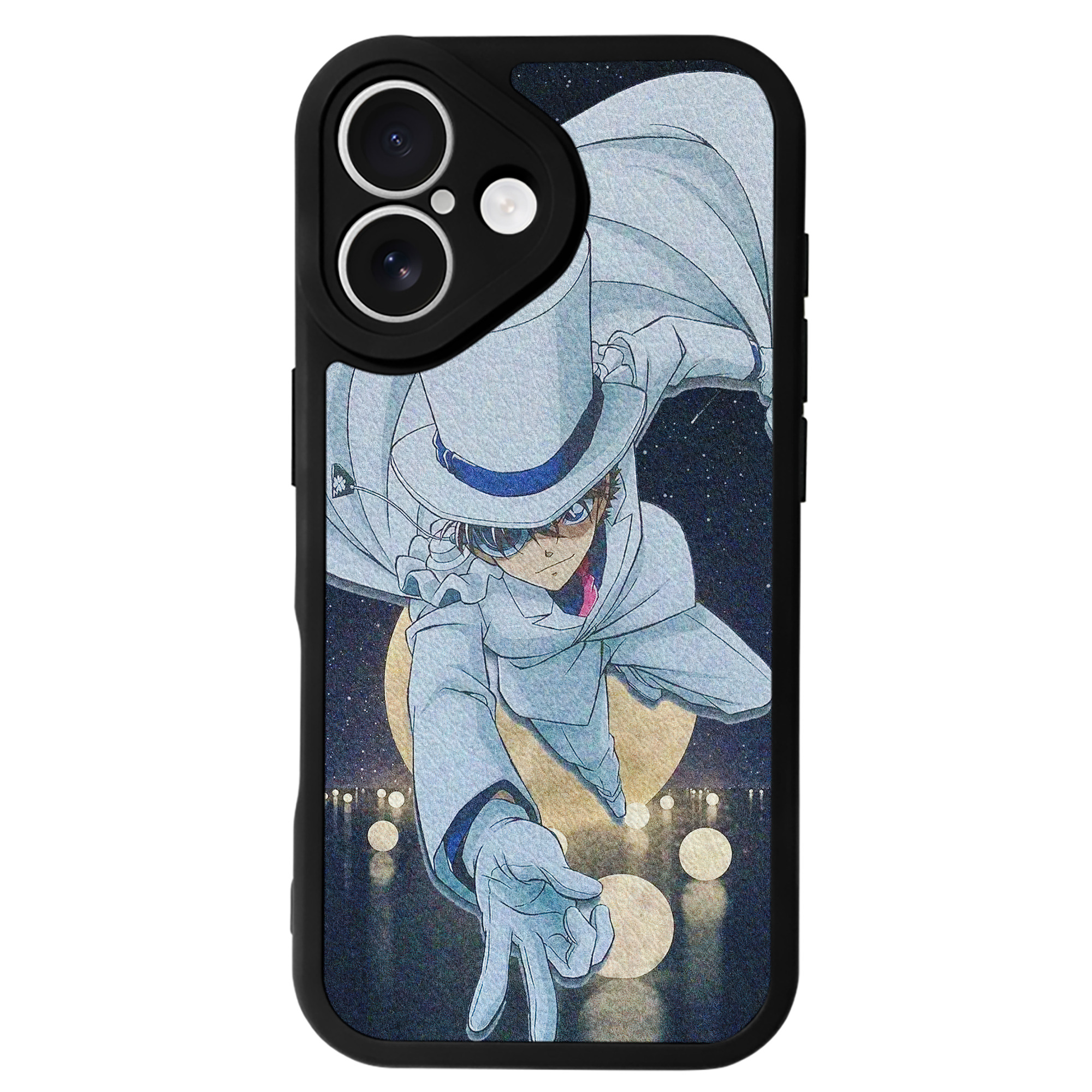 （画像用） 名探偵コナン Detective Conan 【iPhone 16シリーズ対応】シリコンスマホケース（レザー調） 材質：シリコン